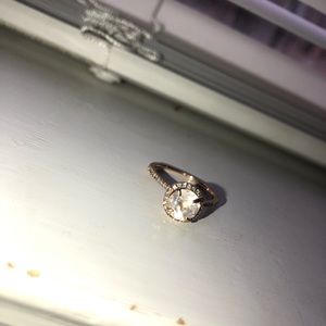 Rose gold diamond ring